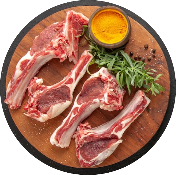 Sveže meso na tacni